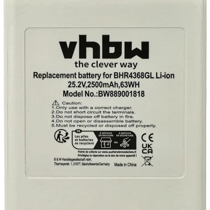 vhbw Akku kompatibel mit Xiaomi G10 Plus / BHR6179, Hochleistungswechselakku mit 2500 mAh und 25,2 Volt – Bild 5