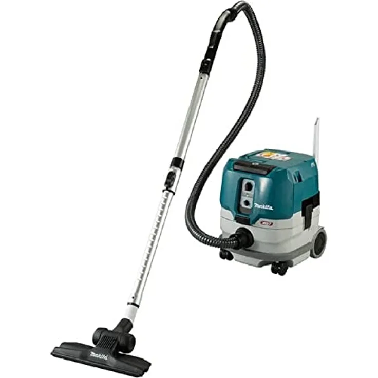Makita Akku Staubsauger (40 V, ohne Akku, Industriesauger Luftvolumen 2,8 m³/min, Behältervolumen max. 8 L, Zwei Akku-Steckplätze) VC005GLZ, Blau