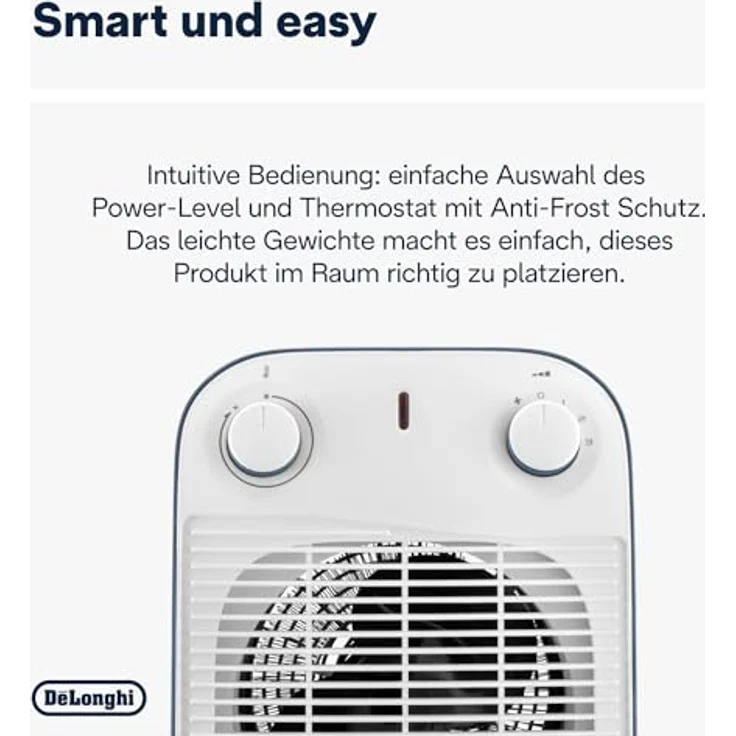 De'Longhi HFS50B20.AV Schnellheizer, Heizlüfter, 2000 W, blau, für bis zu 60m³, Heizlüfter – Bild 5
