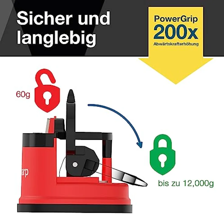 AnySharp Messerschaerfer mit Saugnapf, Rot – Bild 3