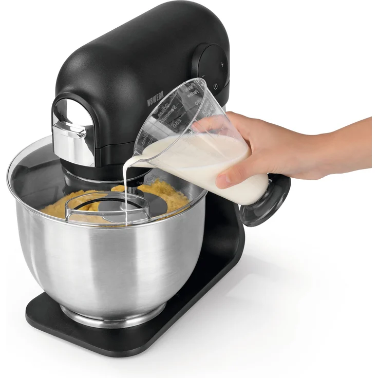 N8WERK Küchenmaschine in der Midnight Edition, 1200 Watt, 5 Liter, Timer, Planetenrührwerk, Aluminium, schwarz – Bild 6