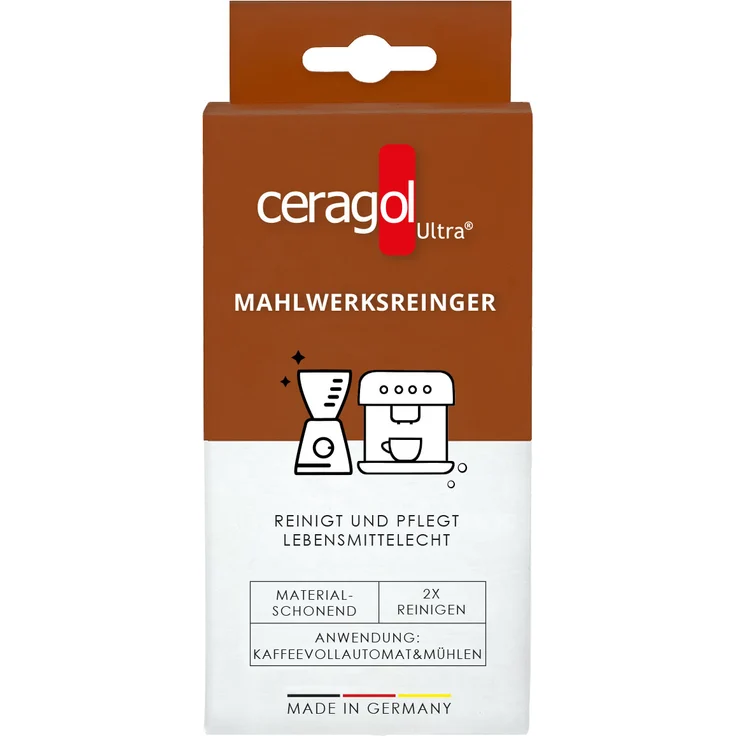 ceragol ultra Mahlwerksreiniger Mühlenreiniger für alle Kaffeeautomaten und Mühlen, 2 x 15 g