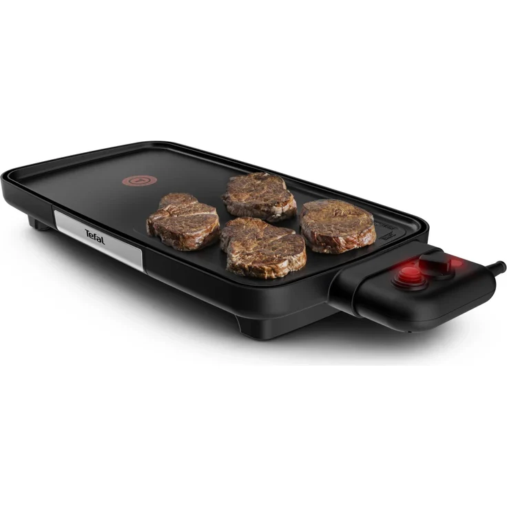 Tefal BBQ Booster CB6418 Tischgrill, antihaftbeschichtete Platte mit Thermo-Spot, 2200 Watt, schwarz – Bild 3