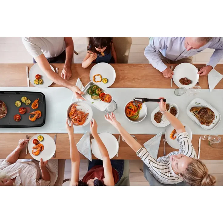 Tefal BBQ Booster CB6418 Tischgrill, antihaftbeschichtete Platte mit Thermo-Spot, 2200 Watt, schwarz – Bild 9