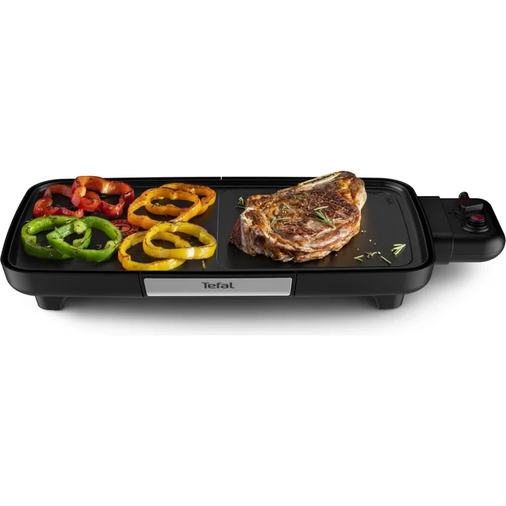 Tefal BBQ Booster CB6418 Tischgrill, antihaftbeschichtete Platte mit Thermo-Spot, 2200 Watt, schwarz – Bild 4