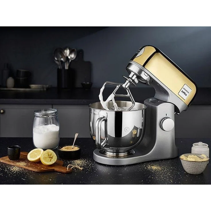 Kenwood KMX760YG kMix Premium Edition Gold Küchenmaschine, 1000W, 5L Schüssel, 6 Geschwindigkeiten, inkl. 3-tlg. Patisserie-Set, gold, Serie: kMix – Bild 2