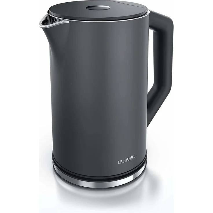 Arendo Elegant Wasserkocher, 1,5 l, 2200 W, Edelstahl Wasserkocher mit Temperatureinstellung 40-100 Grad - 1,5 Liter, schwarz – Bild 2