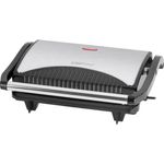 Clatronic MG 3519 Multigrill für beidseitiges, fettfreies Grillen, antihaftbeschichtete Grillplatten, Edelstahlgehäuse