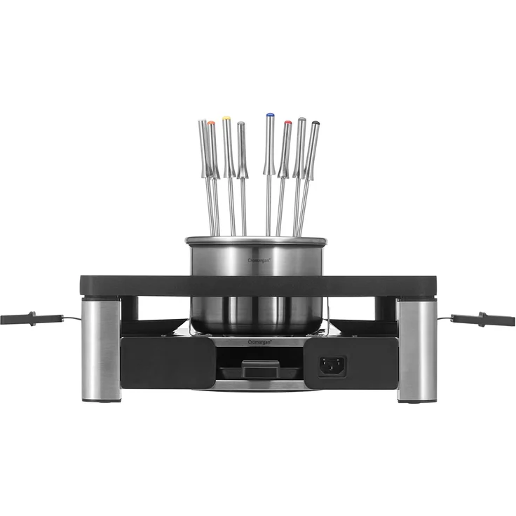 WMF Lumero 3in1 Gourmet Station für 8 Personen, Raclette Grill Fondue, elektrisch, Temperaturregulierung, Beleuchtung, 1800 Watt, platzsparend, edeldtahl matt – Bild 4