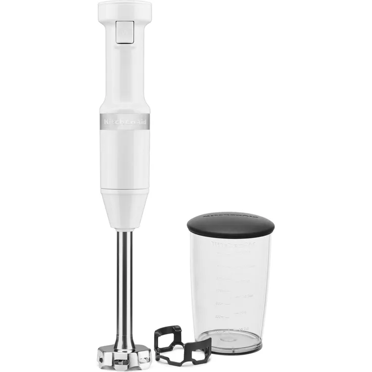 KitchenAid 5KHBV53EWH Stabmixer, 180W, 0,7L Behälter mit Deckel, Kunststoff, weiß