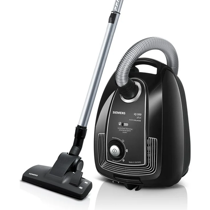 Siemens VSZ4GMJUBI Bodenstaubsauger mit Beutel iQ300 plus extraKLASSE, 600 Watt, schwarz – Bild 1
