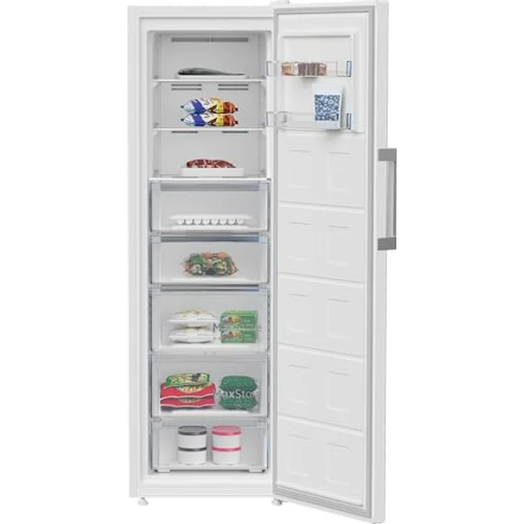 BEKO B7RFNE316W Gefrierschrank, No-Frost, 286 l, weiß, 1865 mm hoch, Schnellgefrierfunktion, wechselbarer Türanschlag – Bild 2