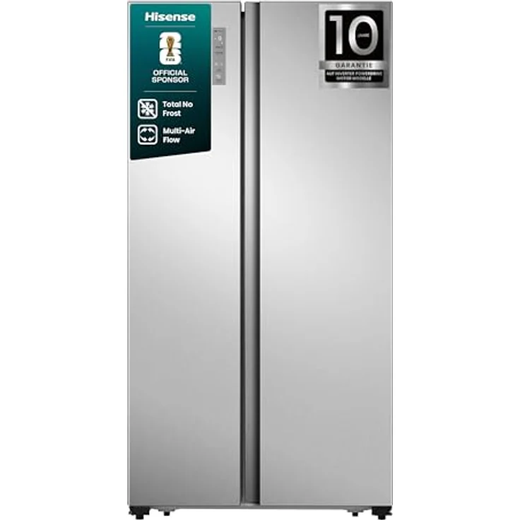 Hisense RS677N4ACC 20011475 Side-by-Side-Kühlschrank, freistehend, inoxfarben, Energieklasse C – Bild 2