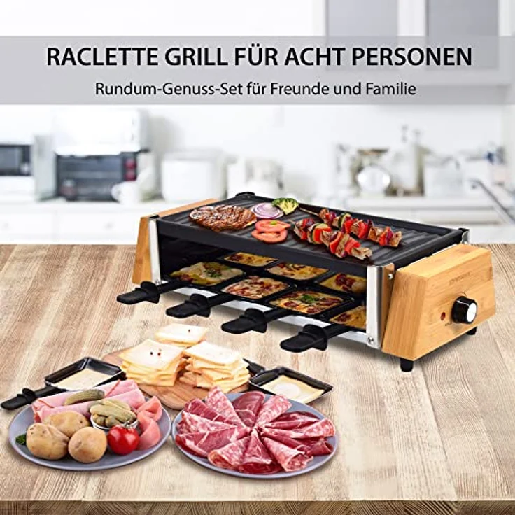 Syntrox Germany Chef-Grill RAC-1200W_Murten Raclette, 1200 Watt – Bild 6