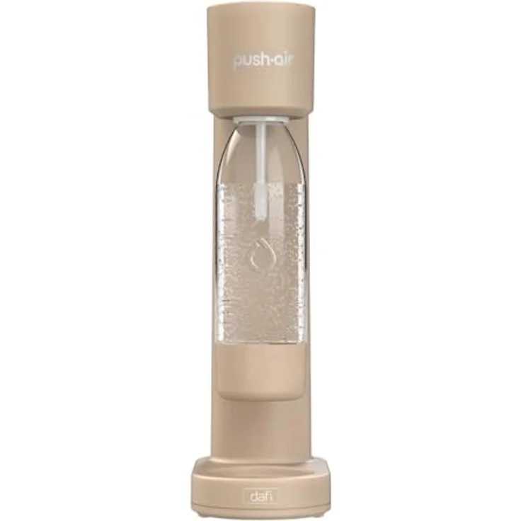 Dafi PushAir Saturator, Wassersprudler mit CO2-Kartusche und 0,7l Cappuccino-Flasche, individuell einstellbare Kohlensäuremenge – Bild 6