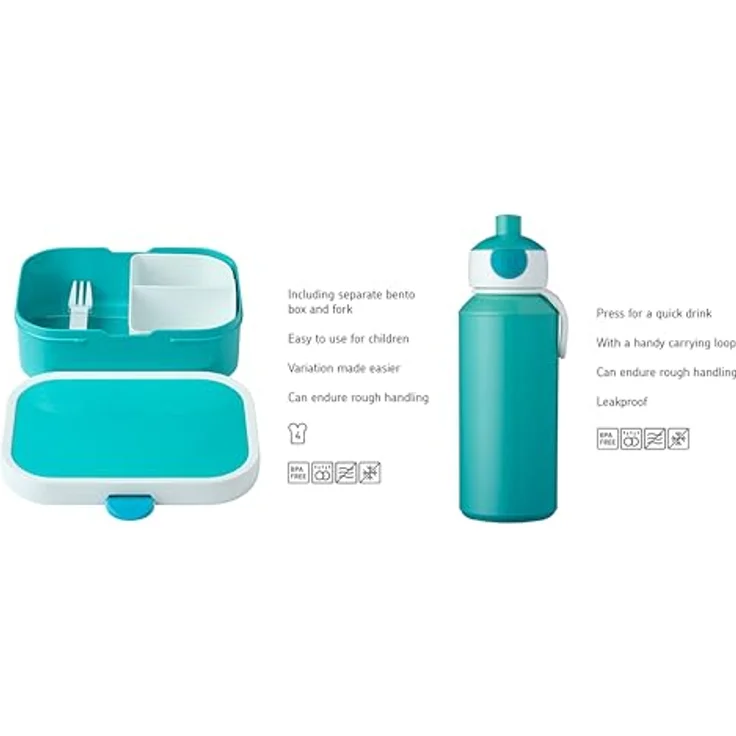 MEPAL Pop-up Trinkflasche und Brotdose lunchset-Campus-pubd-Animal-Friends, abs, 0 mm, 2 – Bild 3