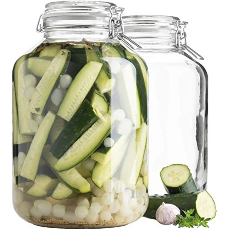 MÄSER 926240 Gothika, Einmachgläser groß, 2er Set à 4,8 l, made in Germany, Vorratsgläser mit Deckel und Drahtbügel zum luftdichten Aufbewahren, Einkochen und Einlegen, Glas, transparent – Bild 7