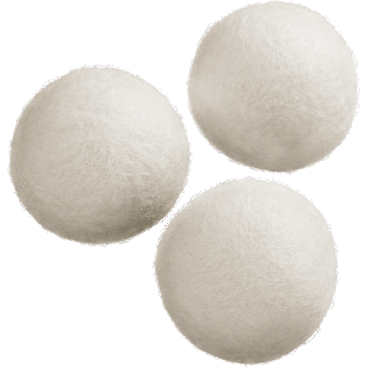 KOENIC KDB 03 Trocknerbälle aus Wolle, 3 Stück, 90 mm
