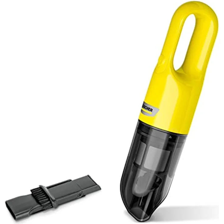 Kärcher Akku-Handstaubsauger CVH 2, kompakter und leichter Krümelsauger für den schnellen Einsatz, Staubbehälter: 0,15 l, Gewicht: 0,65 kg, inkl. 7,2 V Akku, USB-Ladegerät, 2-in-1-Fugendüse – Bild 1