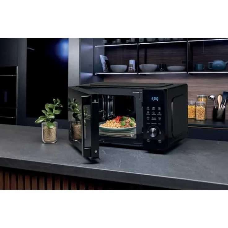 Hisense H20MOBSD1H, Mikrowelle in Schwarz, 20 L Innenvolumen, 700 W Leistung, flache Oberfläche, benutzerfreundliche Steuerung – Bild 5