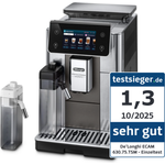 De'Longhi PrimaDonna Aromatic ECAM630.75.TSM Kaffeevollautomat, 35 Rezepte, Cold Brew, Touchscreen, Bohnen, Scheibenmahlwerk, 2,2 l, WiFi
