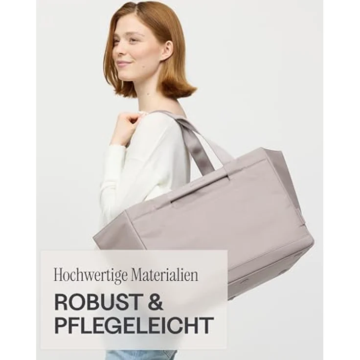 Kapten & Son Vaasa Shopper Tasche, 48 cm, beige, 100% Polyester, 48 x 28 x 30.5 cm – Bild 6