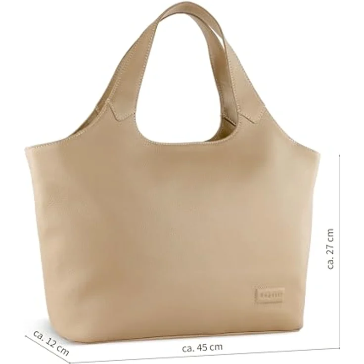 bugatti Elsa Shopper Tasche M, 100% Leder, 42 cm, gelb – Bild 2
