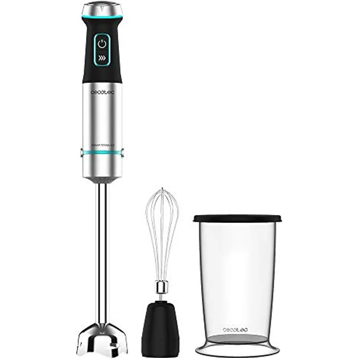 Cecotec Handrührgerät Power TitanBlack 1200 XL Cream Stabmixer 1200 W, 0,8 Liter, inkl. Schneebesen,silber, schwarz – Bild 2