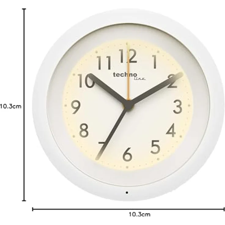 TECHNOLINE Modell X Quarzwecker, analoger Wecker mit Hintergrundbeleuchtung und Nachtlichtfunktion, weiß – Bild 2