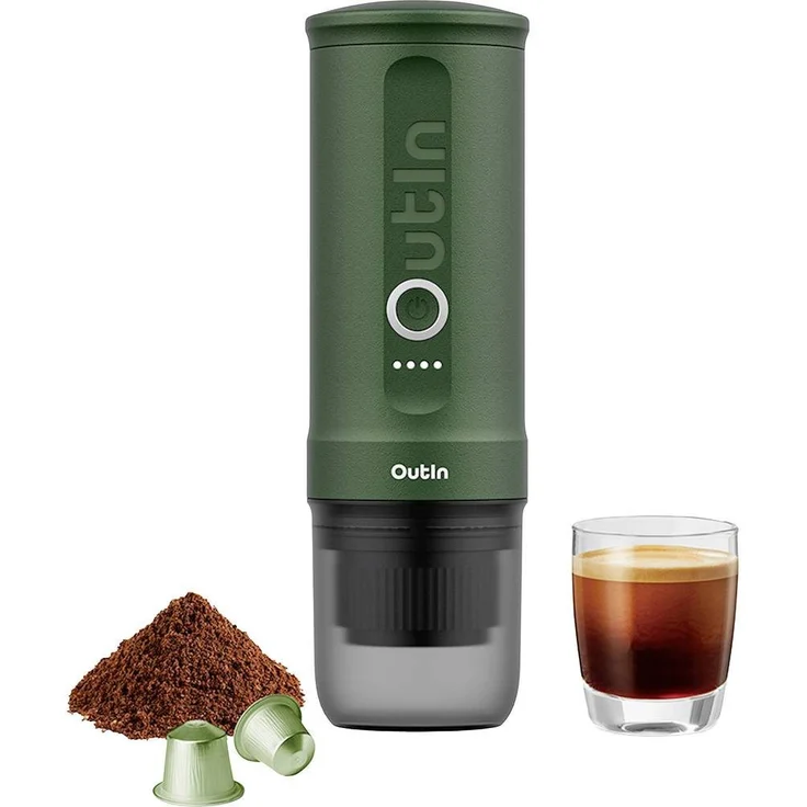 OutIn Espressomaschine tragbare Espressomaschine, automatische Extraktion, 80 ml Wassertank, 7500-mAh-Batterie – Bild 1