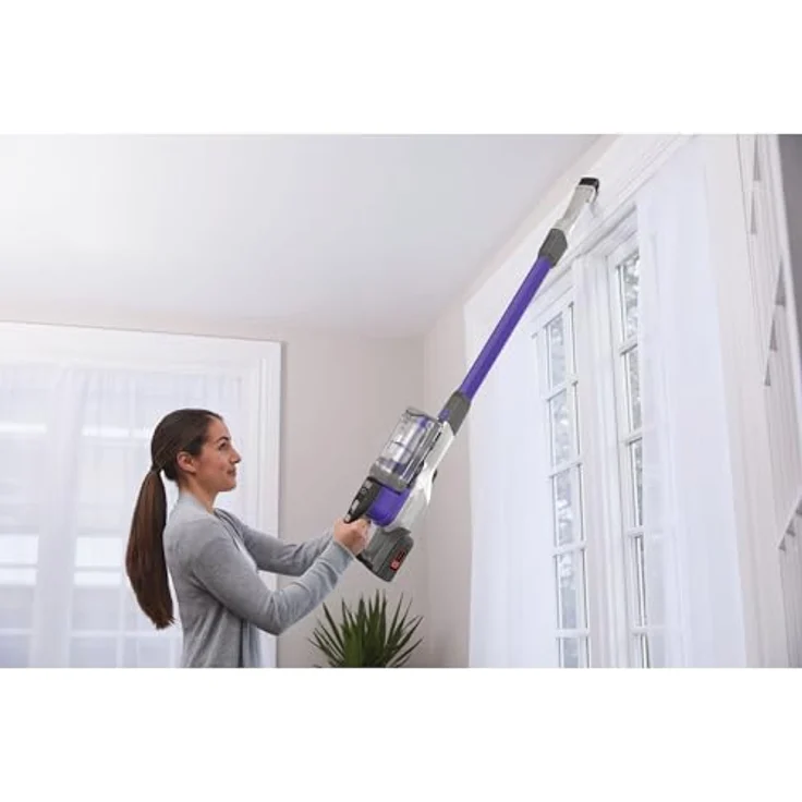 Black + Decker 4in1 Akku-Stielsauger Pet (36V, 2.0Ah, beutelloser Boden- & Handstaubsauger mit Elektro-Tierhaarbürste, inkl. 2in1 Fugendüse, Tierhaarbürste, Akku, Ladegerät & Wandhalterung) BHFEV362DP – Bild 8
