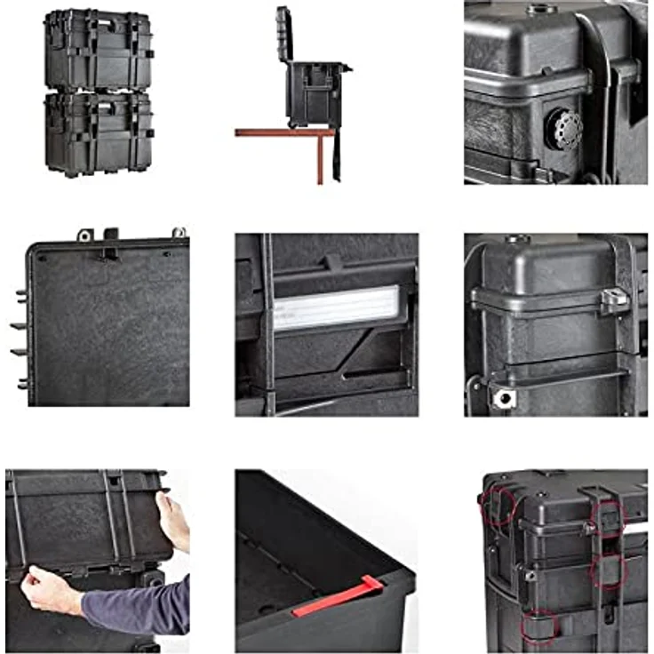 Explorer Cases 5140 Trolley Schwarz mit Schaumstoff-Fächer, wasserdicht, robust & lebenslange Garantie – Bild 5