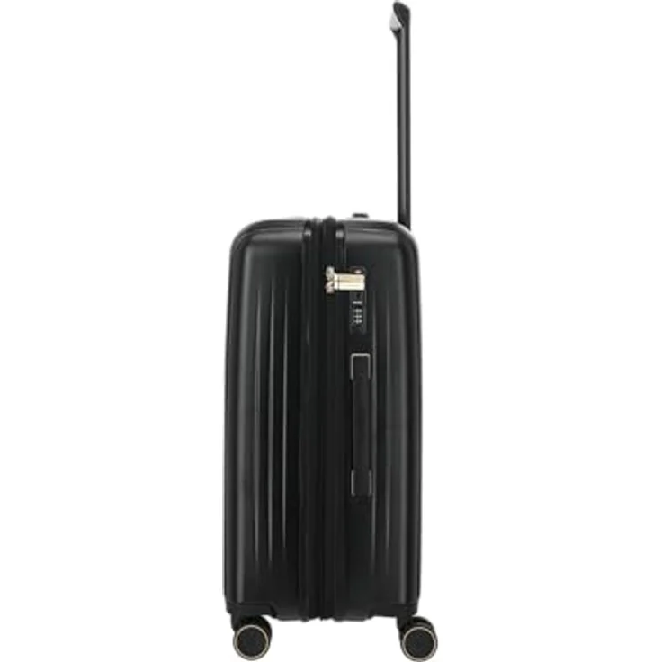 Travelite Barbara 4 Rollen Trolley 65 cm, Dehnfalte, schwarz, 100% Polycarbonat – Bild 4