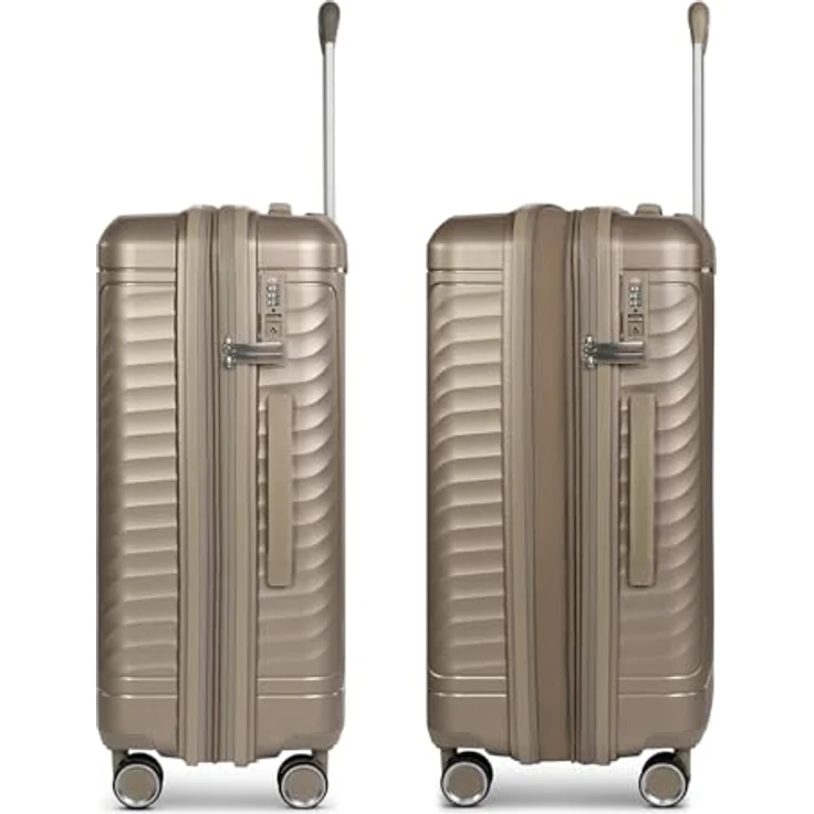 Picard Vienna 4 Rollen Trolley M, 65 cm mit Dehnfalte, 100% Polypropylen, silberfarben – Bild 3
