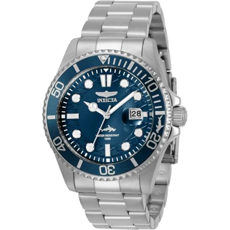 Invicta Pro Diver Edelstahl Herren Quarzuhrwerk, 43mm, blaues Zifferblatt, 100m wasserdicht – Bild 1
