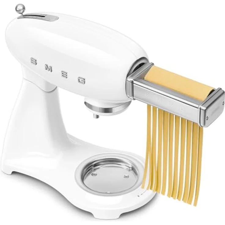 Smeg SMF05WHEU Küchenmaschine, 1000 Watt, 4,8 Liter Edelstahl-Rührschüssel, Hochglanz-Weiß, mit 10 Geschwindigkeitsstufen und Zubehör – Bild 6