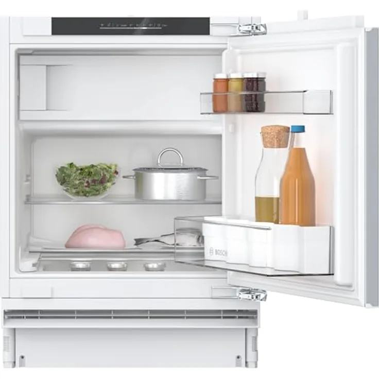 Bosch KUL22VFD0, Serie 4, Unterbau-Kühlschrank mit Gefrierfach, 93L Kühlen + 17L Gefrieren, Made in Germany, leise, schnelle Kühlung