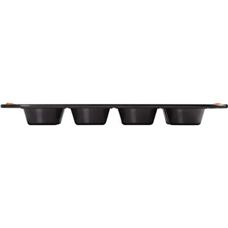 Le Creuset Antihaft Muffinform, Für 12 Stück (Ø 7 cm), PFOA-frei, Sauerteigbeständig, Aus Karbonstahl gefertigt, Anthrazit-Orange – Bild 5