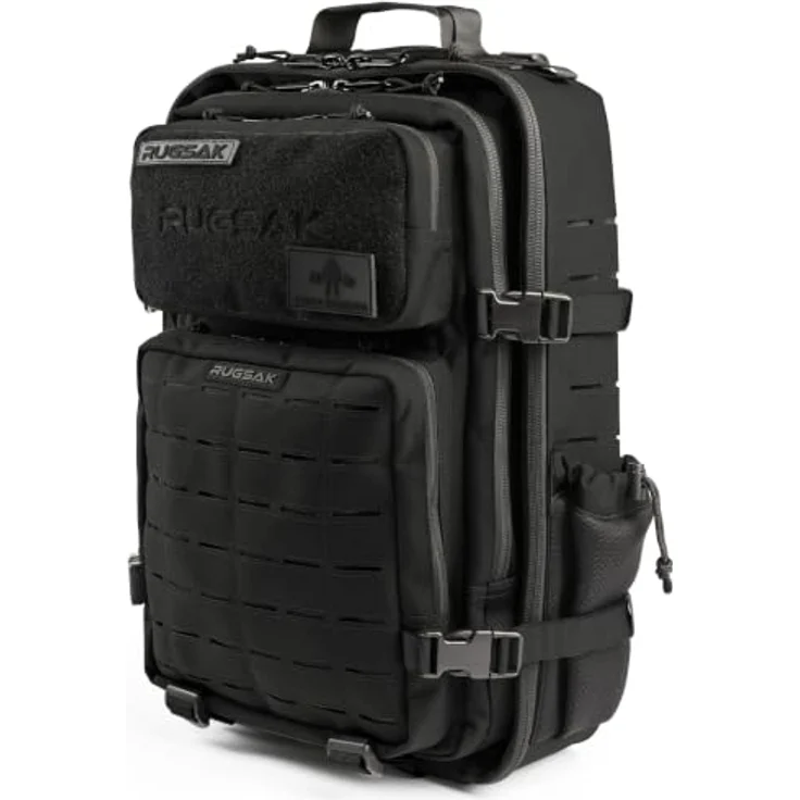 RUGSAK Alpha 45L Rucksack Phantom Black – Wasserabweisend, 18-Zoll Laptopfach, Ergonomisch, Reise, Alltag & Outdoor – Bild 1