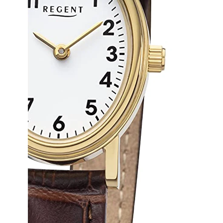Regent Armbanduhr Damen F 1306, Quarzuhr, braun – Bild 2