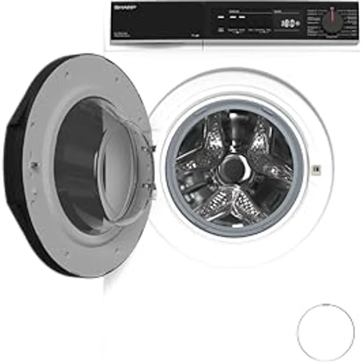 SHARP ES-PRO014WA-DE Waschmaschine Frontlader, 10kg, 1400U/min, Inverter, 15 Programme inklusive 60 Minuten Kurzprogramm, Dampffunktion, WiFi, AquaStop, Weiß – Bild 5