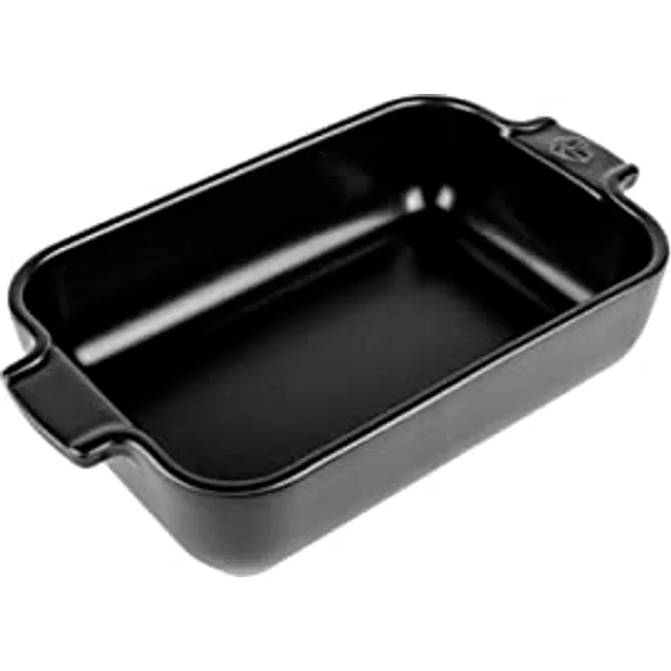 PEUGEOT - Rechteckige Auflaufform aus Keramik - 22 cm x 11,3 cm x 5,1 cm - Fassungsvermögen: 0,85 L - 10 Jahre Garantie - Französische Herstellung - Satinschwarz