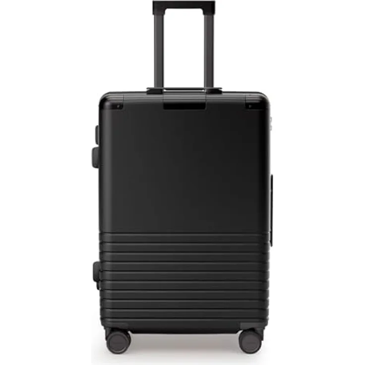 Kapten & Son Heathrow Check-In Trolley, All Black, 69 cm mit Hybridschutz, TSA-Zahlenschloss und flexibler Inneneinteilung