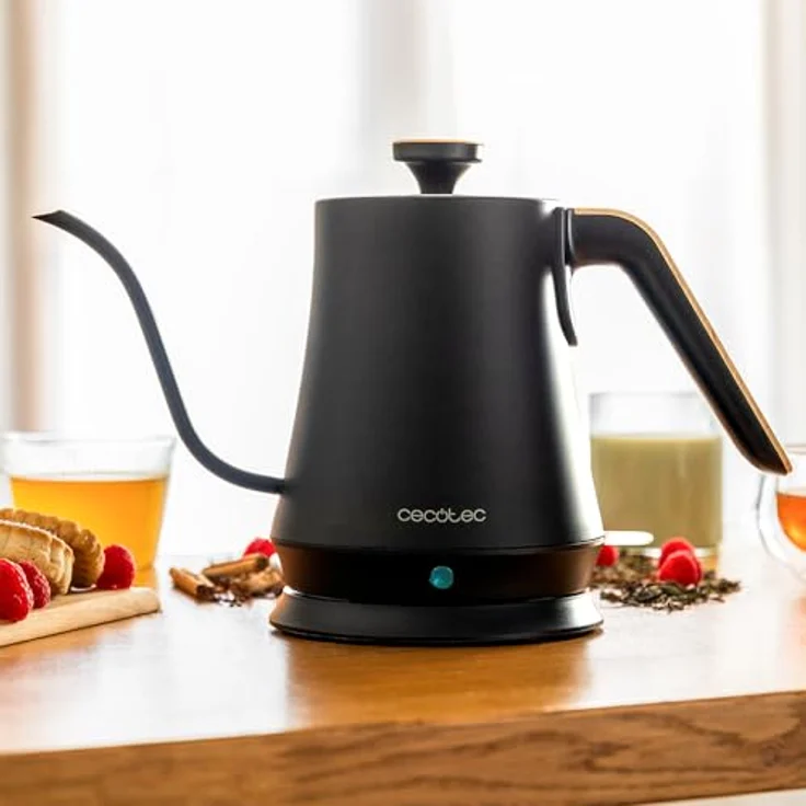 Cecotec Thermosense 500 Wasserkocher, 1 L Kapazität, 1200 W, Schwanenform-Design mit 360º Drehbasis, anti-kalk Filter, frei von BPA – Bild 3