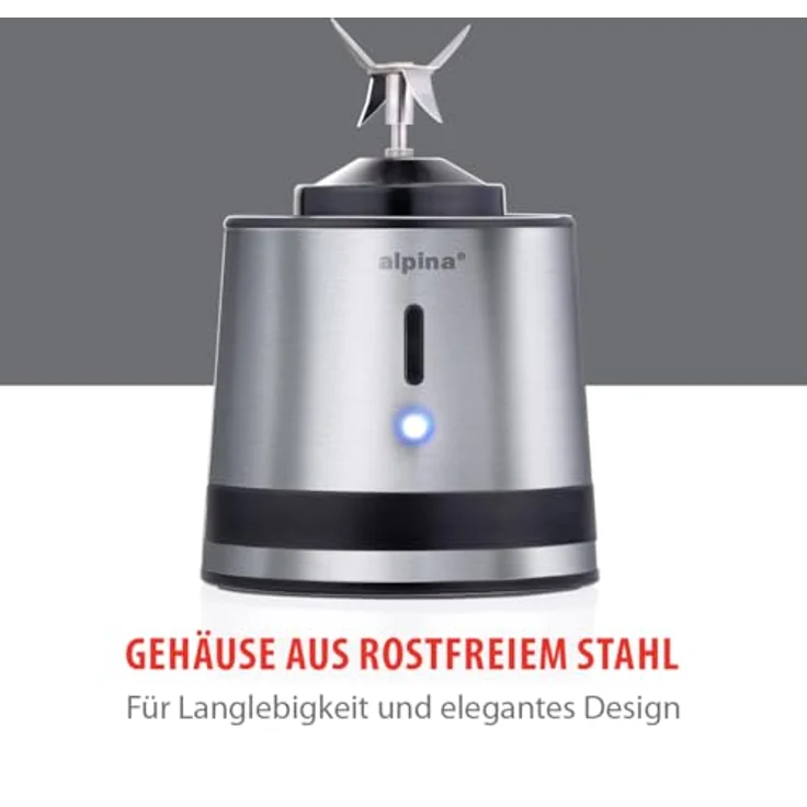 Alpina Standmixer ALPINA Smoothie-Maschine, 125W - Leistungsstarke Klingen und kompaktes Design – Bild 6