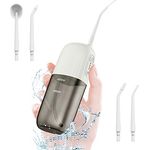 Munddusche Kabellos für Zähne Mundduschen Testsieger Elektrische Zahnreiniger Mit 4 Modi und 3Gears IPX7 wasserdichte Tragbarer USB Wiederaufladbar Wasser Zahnseide für Zuhause und Reisen