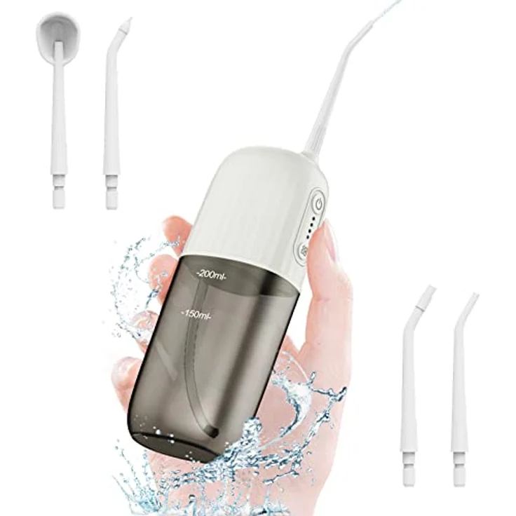 Munddusche Kabellos für Zähne Mundduschen Testsieger Elektrische Zahnreiniger Mit 4 Modi und 3Gears IPX7 wasserdichte Tragbarer USB Wiederaufladbar Wasser Zahnseide für Zuhause und Reisen – Bild 1