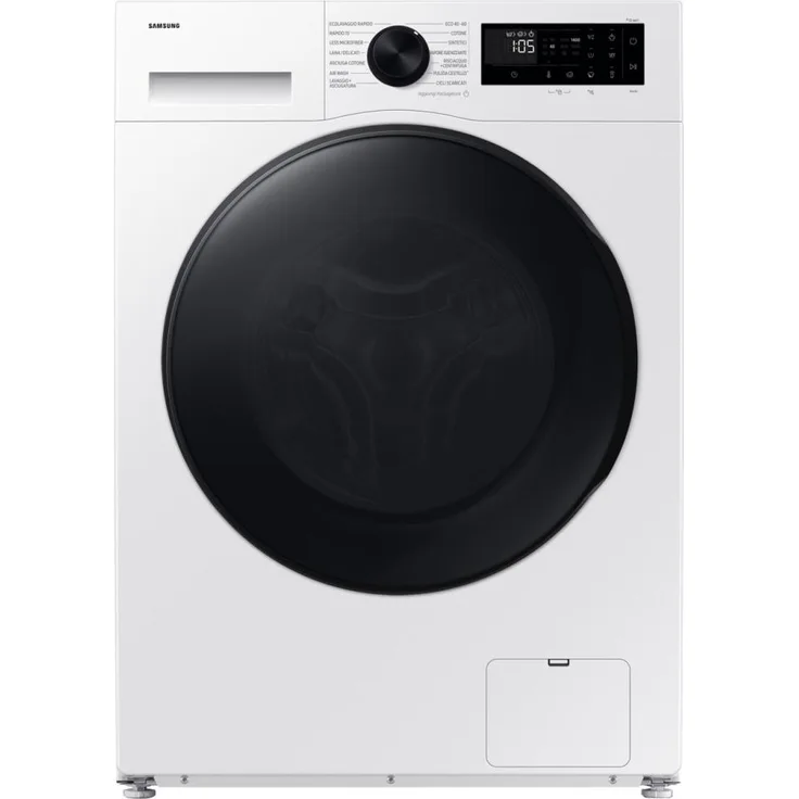Samsung WD90DG5G34BE Waschtrockner Freistehend Frontlader, 5 kg Wasch- und Trockenkapazität, 1400 U/min, ecobubble™-Technologie, Air Wash, Weiß