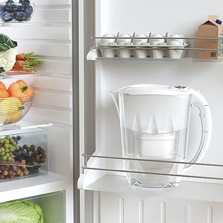 Aquaphor Amethyst Filterkanne - Trinkwasserkanne mit 3 Original-Kartuschen Maxfor Plus, Farbe Weiß – Bild 3