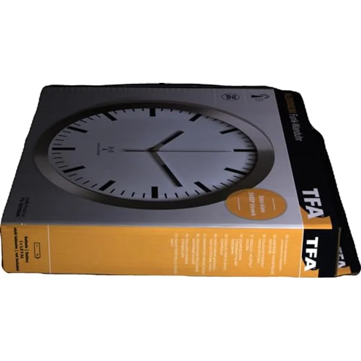 TFA Dostmann Funk-Wanduhr 60.3528.02 mit geräuscharmem Uhrwerk 300 mm (Weiss) – Bild 5
